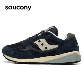 Saucony索康尼休闲鞋经典复古时尚男女同款百搭运动鞋SHADOW6000LAYER 深兰灰（S70441-47） 38.5