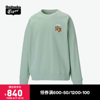 Onitsuka Tiger鬼塚虎男女同款时尚休闲卫衣 纯色套头卫衣 2183B183 浅绿色 M
