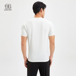 KOLON SPORT可隆SECO男款速干衣吸湿运动抗菌短袖T恤 象牙白IV 180/XL