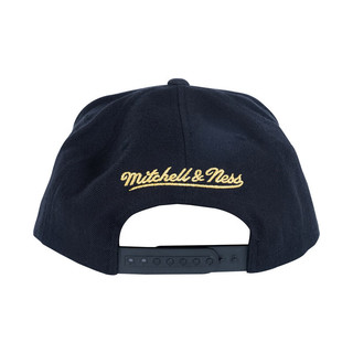 MITCHELL & NESS 复古帽子 可调节平沿平舌帽棒球帽 NBA马刺队刺绣跑步帽 黑色 均码