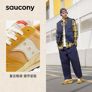 Saucony索康尼JAZZ RENEW休闲鞋男女复古鞋情侣运动休闲鞋黄40