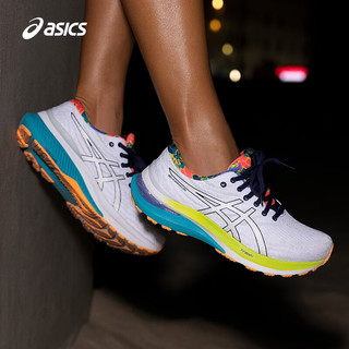 ASICS 亚瑟士 跑步鞋男鞋稳定夜跑运动鞋透气跑鞋GEL-KAYANO 29 LITE-SHOW 白色/荧光色 42.5