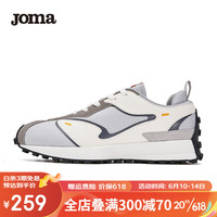 Joma 荷马 212休闲运动鞋男女情侣款经典复古跑步鞋拼接耐磨老爹鞋 电子灰/亚麻白(女) 38