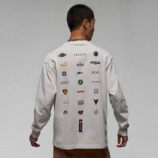 耐克（NIKE）  2023春季新款Jordan男子圆领宽松运动休闲长袖针织T恤 DV8427-030 XL