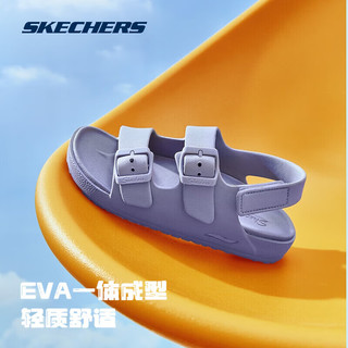 斯凯奇泡泡鞋丨Skechers厚底凉鞋凉鞋子女百搭111597 薰衣草色/LAV 36