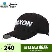 SRIXON史力胜 高尔夫球帽男士球帽 23年新款夏季遮阳帽棒球帽 golf球帽  GAH-22059I 黑/白