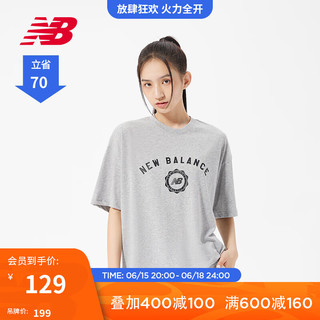 NEW BALANCE NB官方23新款女款休闲百搭舒适运动短袖T恤 AG WT31800 XL