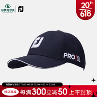 Footjoy高尔夫球帽男女士遮阳帽FJ经典LOGO款golf运动帽子舒适透气可调节 FH23ATR-01-黑/白