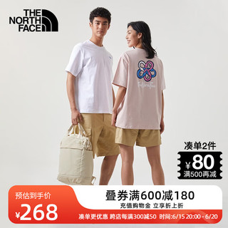 北面（The North Face）短袖T恤男女情侣款户外舒适透气23上新88BM FN4/白色 L/175