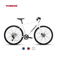 崔克（TREK）城市自行车 FX 3 碳纤维前叉油压碟刹通勤700C平把公路车门店提取 水晶白色 轮径 700C/尺码 L 10速