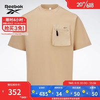 Reebok 锐步 官方夏季新款Tee男子针织运动休闲短袖T恤23RCS413M 23RCS413MGK0 A/L