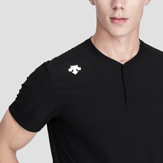 DESCENTE 迪桑特 TRAINING系列 男子短袖针织衫 D3291TTS52 BK-黑色 XL(180/100A)