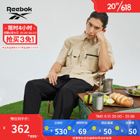 Reebok锐步官方2023夏季男子SHIRT户外防晒复古短袖衬衣23RCS801M 23RCS801MGK0 A/M