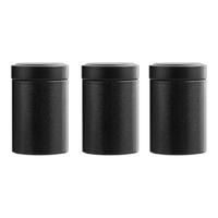 WORTHBUY 沃德百惠 G20866 茶叶罐 100ml 3个 磨砂黑