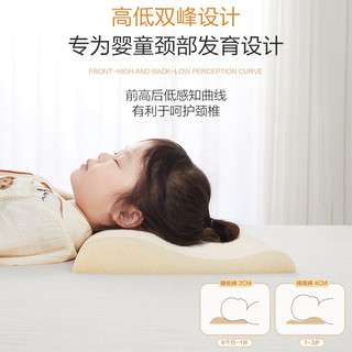 婴儿枕头宝宝儿童枕头定型枕护颈四季透气可水洗硅胶枕曲线抑菌枕