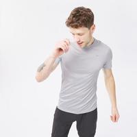 迪卡侬 速干T恤男运动户外健身宽松快干吸汗跑步短袖 锌灰色M4194020