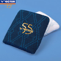 威克多（VICTOR）羽毛球运动护腕55周年系列护手带胜利吸汗擦汗巾健身毛巾 SP-55/B/ZZ海神蓝单个