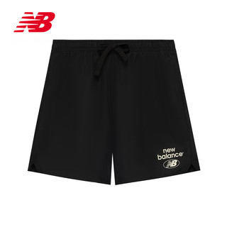 NEW BALANCE NB官方23新款男款夏季休闲百搭系带运动梭织短裤 BK MS31519 XL