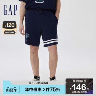 Gap男女装夏季2023新款LOGO宽松短裤卫裤670100休闲裤