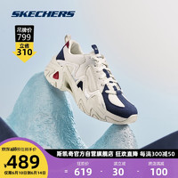 斯凯奇机甲鞋三代丨Skechers情侣款增高厚底老爹鞋牛仔乔丹布拼接鞋子