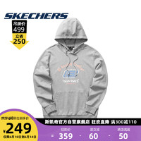 SKECHERS 斯凯奇 男女针织连帽卫衣缤纷休闲系列运动外套上衣开衫L322U088004FL