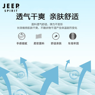 JEEP SPIRIT POLO衫男夏季翻领T恤纯棉休闲简约舒适刺绣短袖 HX0522 白色 XL