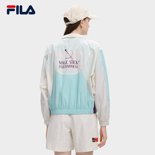 斐乐（FILA） X MAGIC STICK女子梭织外套2023夏撞色拼接立领休闲上衣 浅米白-IV 160/80A/S