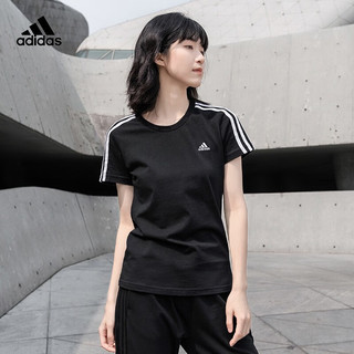 adidas 阿迪达斯 运动跑步套装女装 2023夏季新款运动服t恤圆领短袖 休闲女裤长裤 GL0784+GP0659 M