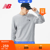 new balance 男款飞盘服经典圆领针织上衣纯色休闲长袖卫衣 AG-MT03911 2XL