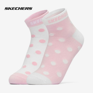 SKECHERS斯凯奇袜子夏季儿童休闲波点短筒袜舒适透气小中大童休闲袜子 蓝/橙 130/L