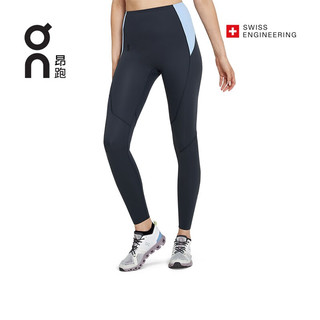 On 昂跑 2023春夏新品女款轻量运动紧身长裤Movement Tights Long 海军蓝/平流蓝 M