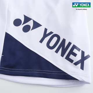 YONEX/尤尼克斯 120033BCR/220033BCR 2023SS比赛系列情侣款运动短裤yy 白色（男款） M