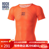 ROCKBROS 洛克兄弟 天路系列骑行排汗衫男女速干T恤上衣透气公路短袖打底衫 橙色 xs