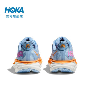 HOKA ONE ONE女款克利夫顿9跑步鞋Clifton 9舒适缓震轻盈回弹轻量透气 清新蓝/冰水蓝-宽版 40.5/255mm