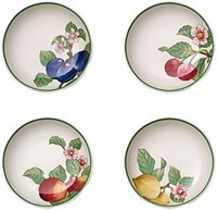 德国唯宝 现代水果 浅碗,4 件套,24 厘米,优质瓷器,白色/彩色