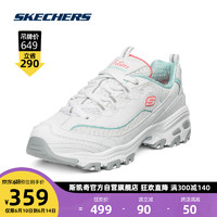 斯凯奇Skechers春季女鞋熊猫鞋女99999863 白色/浅蓝色/WLB 38