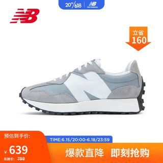 NEW BALANCE男鞋女鞋327系列元祖灰复古经典时尚拼接休闲运动鞋MS327LAB