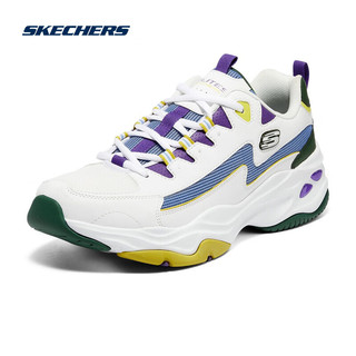 Skechers斯凯奇闪电熊猫鞋复古老爹鞋237224白色/蓝色/WLBL 40