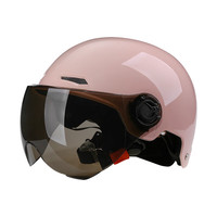 戈凡女士专用电动车头盔女生电瓶车头盔安全帽夏季骑行头盔 312浅粉色加厚