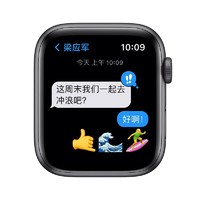 Apple 苹果 Watch SE 智能手表 44mm GPS款 午夜色铝金属表壳 午夜色运动型表带（心率、GPS、扬声器）