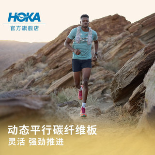 HOKA ONE ONE男女款钛氪动X2碳板越野跑鞋Tecton X2回弹保护抓地 樱桃红/火红色-女 42.5/270mm