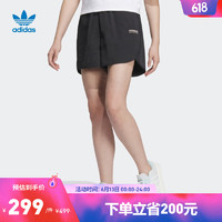 adidas阿迪达斯官方三叶草女装夏新款运动短裤IK8604 黑色/岩层沙暴土 A/XS