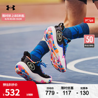 安德玛（UNDERARMOUR）春夏Spawn 5 LE男女同款情侣运动篮球鞋3026758 黑色001 45