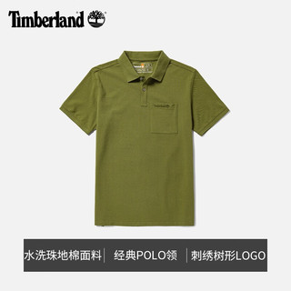 添柏岚（Timberland）官方男装短袖POLO23夏季新款舒适透气A6QQ1 A6QQ1V46/牛油果绿 XS