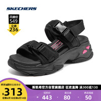 SKECHERS 斯凯奇 丨Skechers熊猫凉鞋4代休闲凉拖鞋女超轻厚底增高时尚平底119385