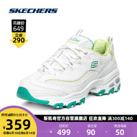 斯凯奇Skechers春季女鞋熊猫鞋女99999863 白色/绿色/WGR 35