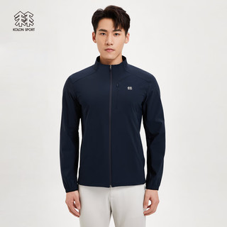 KOLON SPORT/可隆防晒衣 男子户外运动凉感弹力舒适针织夹克外套 LHJK3MN123-NA 藏蓝 170/M