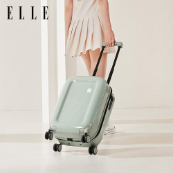elle她新款20寸时尚行李箱拉杆箱女防刮万向轮面包箱子登机箱