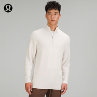 lululemon丨Textured 男士半拉链毛衣 LM3DOGS 杂色象牙 XL