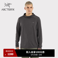 ARC’TERYX始祖鸟 CORMAC HOODY  轻量透气 男子 速干长袖T恤 Black Heather/黑灰色 M